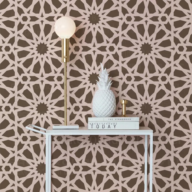 Plantillas de Mandala de 50cm y 70cm, plantilla reutilizable para decoración, pintura de paredes, adornos musulmanes étnicos islámicos geométricos S015