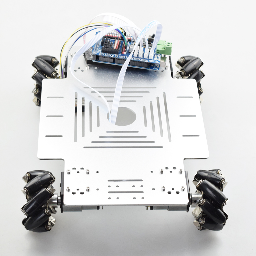 30KG Big Load Smart RC Mecanum Wheel Robot Car Chassis Kit Omni Platform with PS2 Mega2560 Controller for Arduino Project