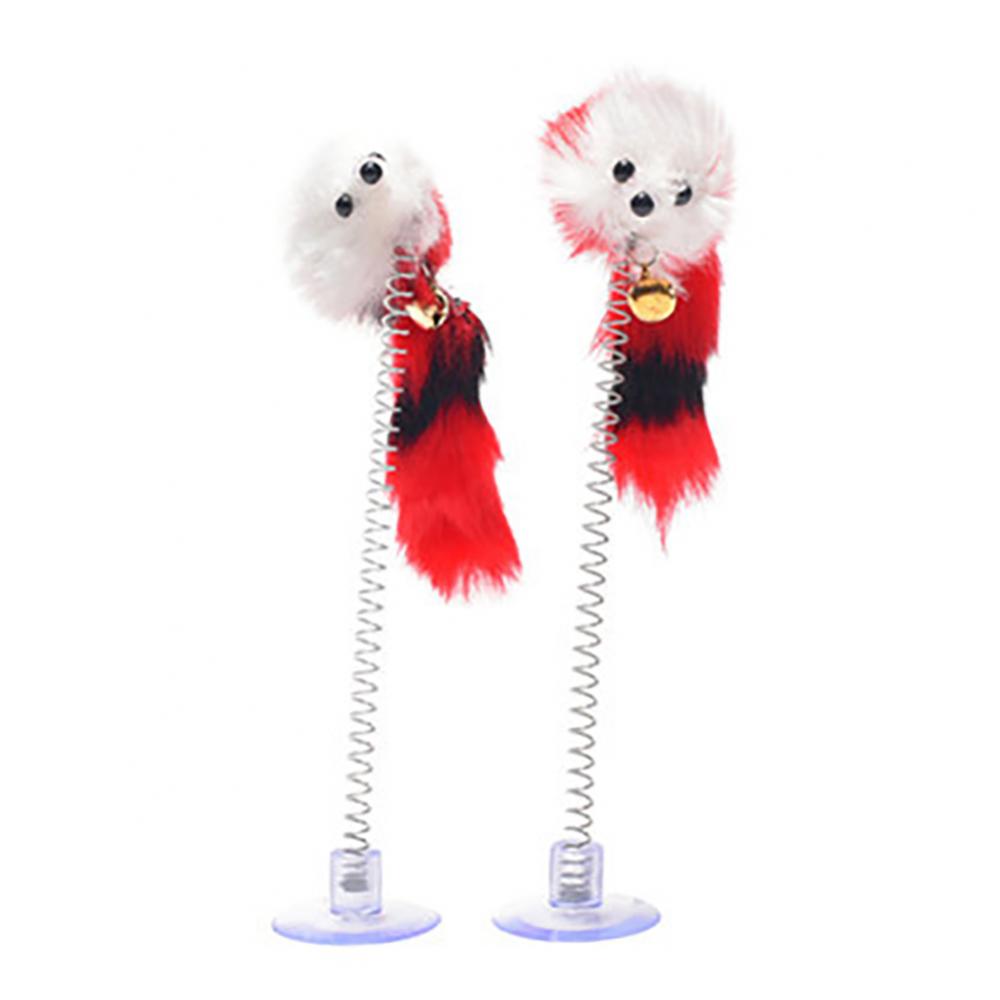 Lông Vũ Dính Mùa Xuân Đồ Chơi Hút Có Chuông Chuột Tương Tác Thú Cưng Công Cụ Thun Scratcher Chuột Teaser Giải Trí Nhiều Màu