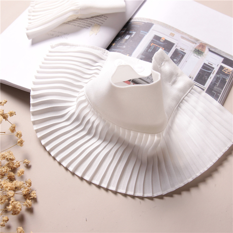 Mangas de renda branca para mulheres, punhos falsos, babados de casamento, plissado, abotoado, pulso, falso, suéter, decorativo