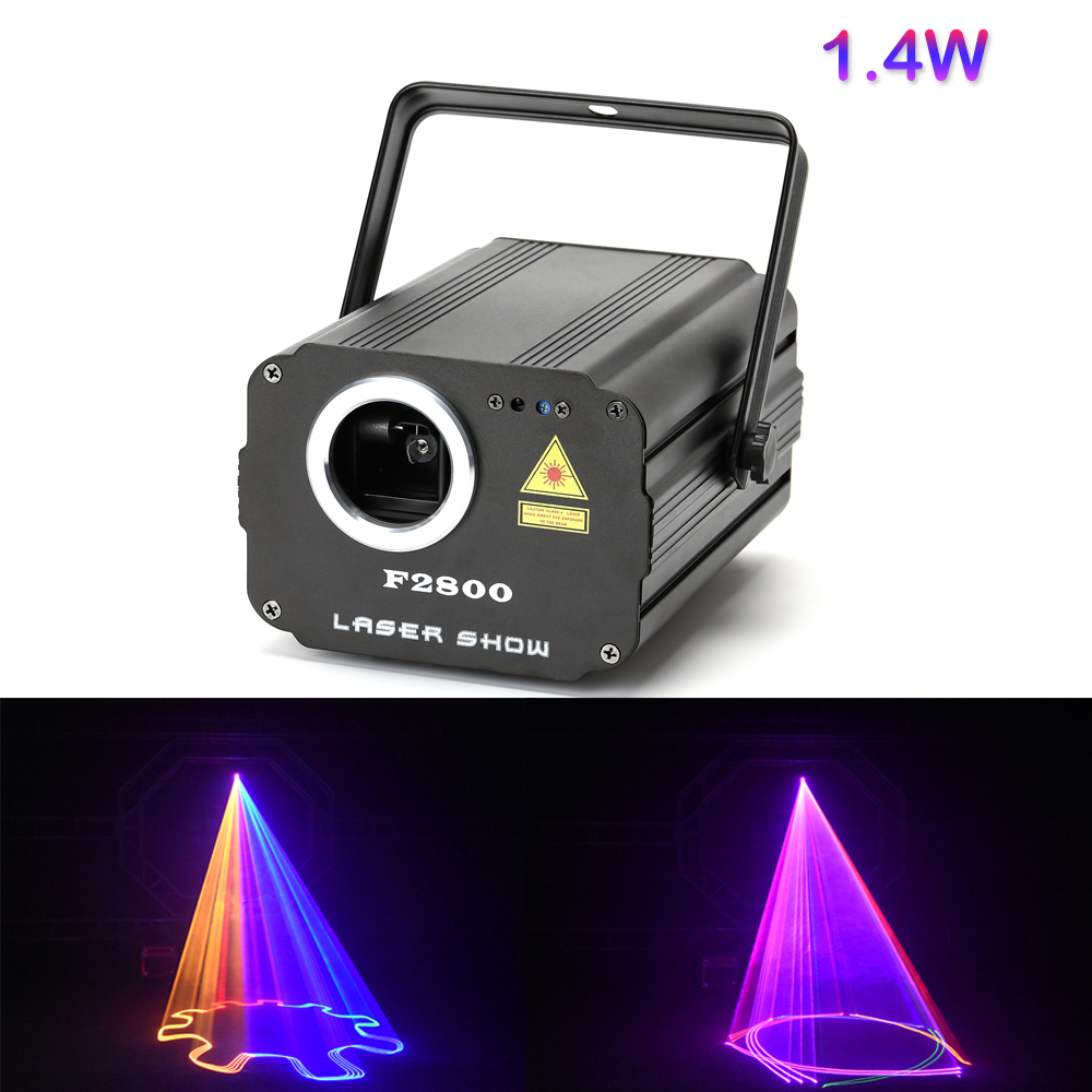 1400mW DMX 512 escáner luz láser RGB colorido fiesta Navidad DJ discoteca luces láser