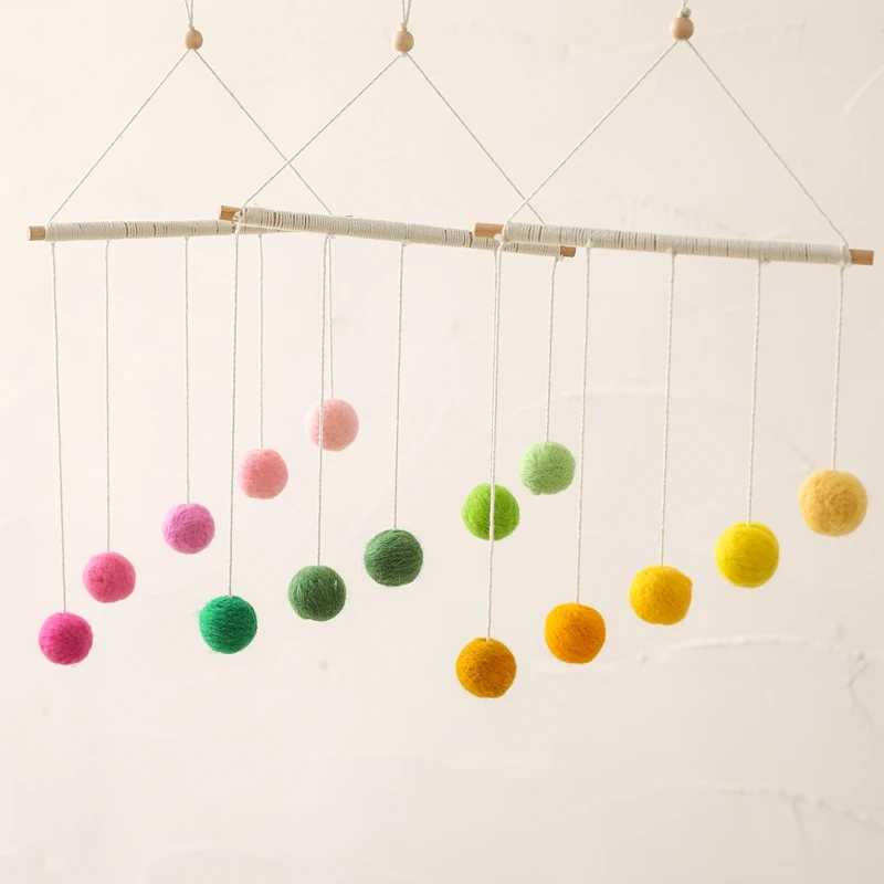 Bé Montessori Sang Trọng Bóng Mặt Dây Chuyền Di Động Nhiều Màu Sắc Treo Cũi Đồ Chơi Trẻ Em Trực Quan Cảm Giác Chơi Game Màu Nhận Thức Đồ Chơi Giáo Dục
