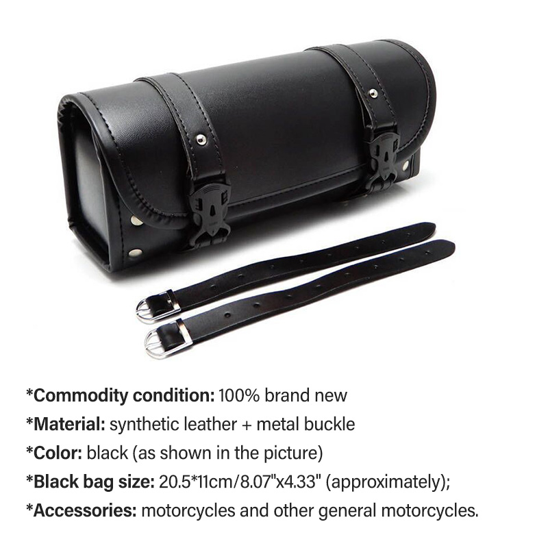 Motorfiets Zadeltassen PU Lederen Voorvork Staart Gereedschapstas Bagage Voor Harley Chopper Bobber Cruiser Sportster XL 883 1200 Tas