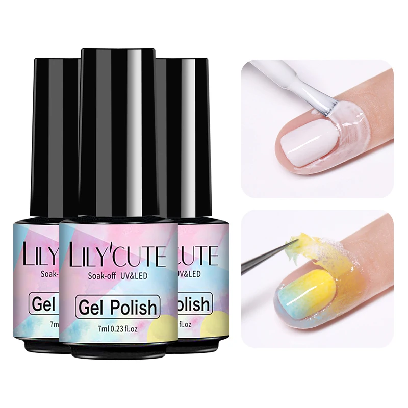 LILYCUTE 7ml/5ml pelar látex inodoro resistente al frío blanco cuidado de uñas Protector de bordes herramientas de estampado de Arte de uñas
