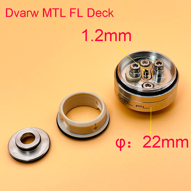 Glasrohr, transparentes Glas, 2 ml/3,5 ml/5 ml/6 ml, gerades Ersatzglas für Dvarw MTL FL 22 mm/24 mm, mit Deck und AFC-Einsätzen