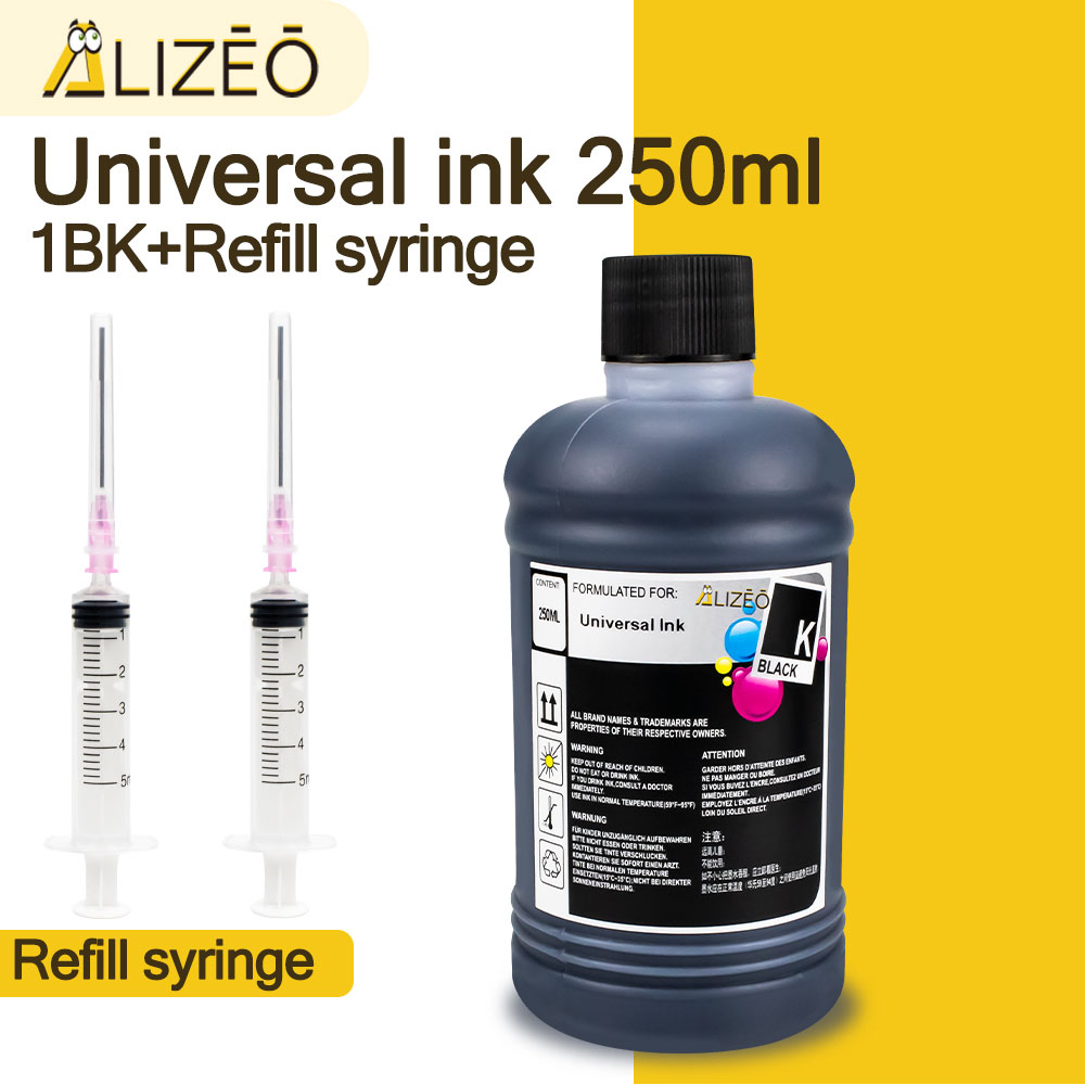 250 ml uzupełniający zestaw atramentu Universal Ink kompatybilny z drukarkami HP Canon Epson Brother i wkładami atramentowymi do HP301 302 304 305