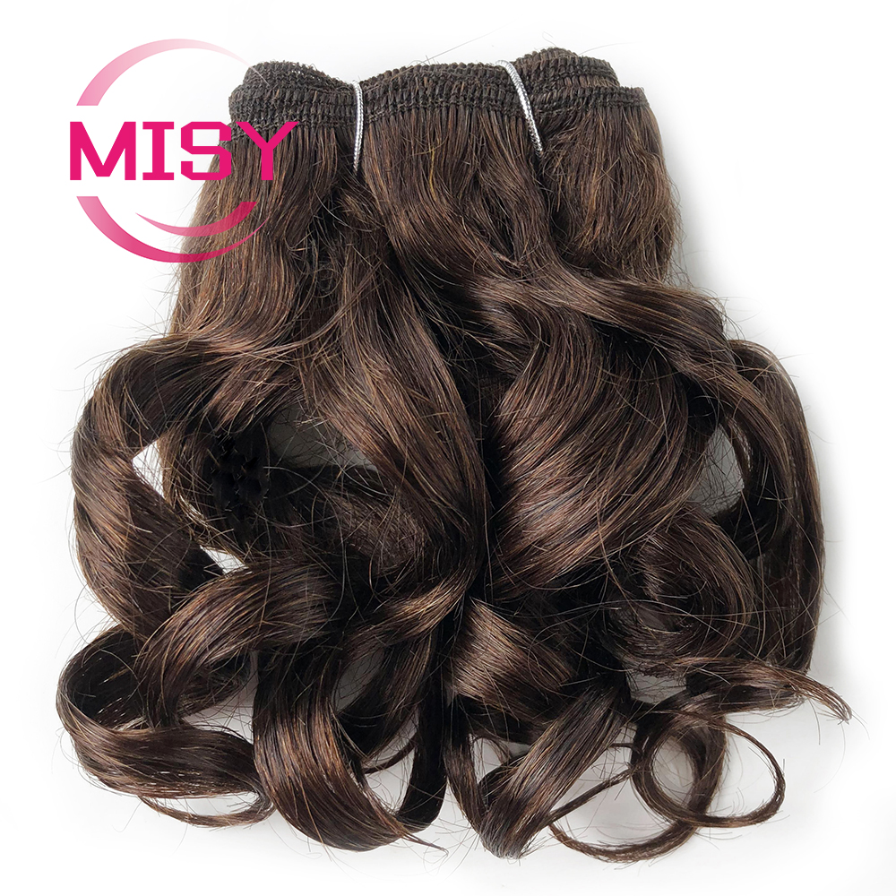 บราซิลธรรมชาติ200กรัม/ล็อตสั้น Curly Hair Bundles Ombre สี1B 99J 30 27ผู้หญิงต่อผมมนุษย์