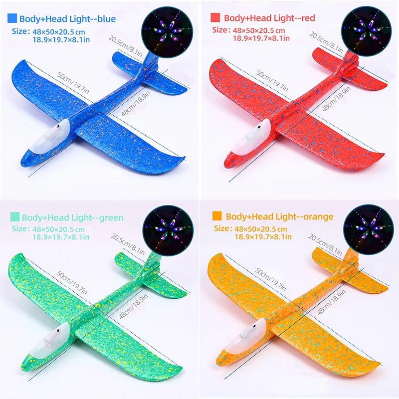 50/33 ซม.แฟลชเครื่องร่อนโฟมเครื่องบินมือโยน Light Inertial เครื่องบินกลางแจ้งเปิดตัวสนุกของเล่นเด็กเด็กของขวัญ