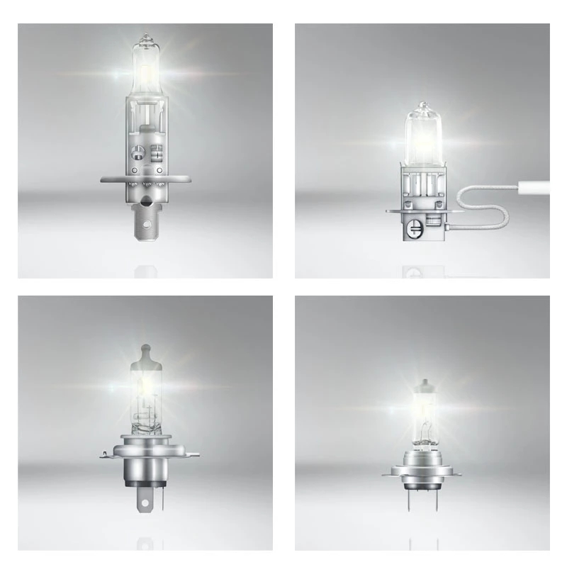 OSRAM-Lampes halogènes de voiture d'origine, lumière de sauna, antibrouillard jaune standard, éclairage intérieur automatique, H7, H1, H8, H4, 12V, 55W, 3200K, 64210