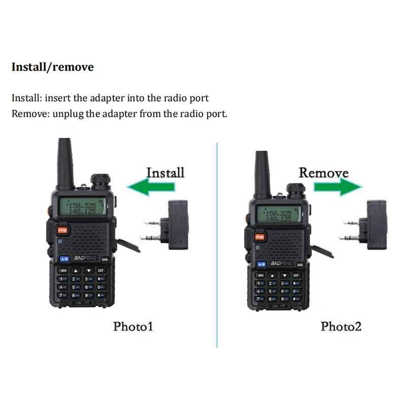 Walkie Talkie Hände-Freies PTT Bluetooth Wireless Headset K Typ Kopfhörer Two Way Radio Kopfhörer Mic Für Baofeng