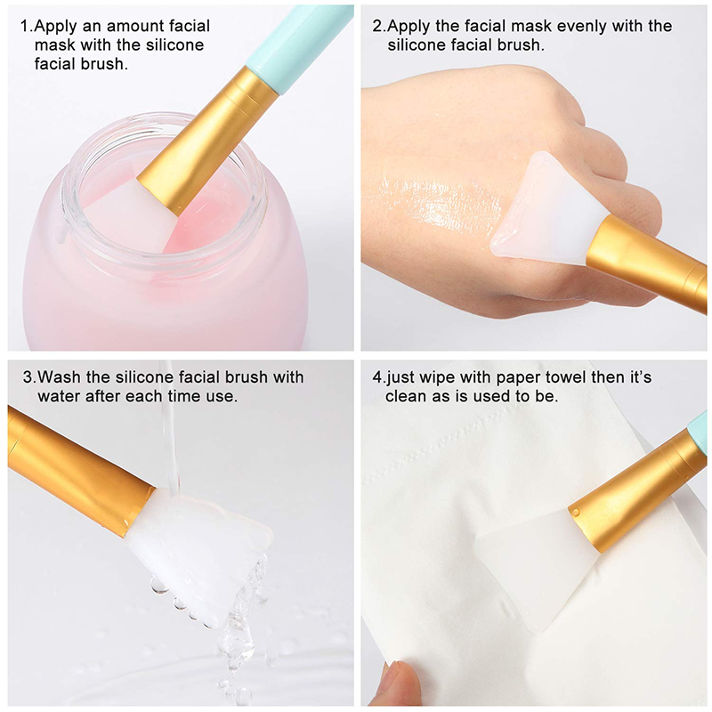 Женская мода Мягкая силиконовая маска для макияжа лица Кисть для смешивания грязи Мягкая женская кожа Инструмент для ухода за лицом Силиконовая кисть Маска
