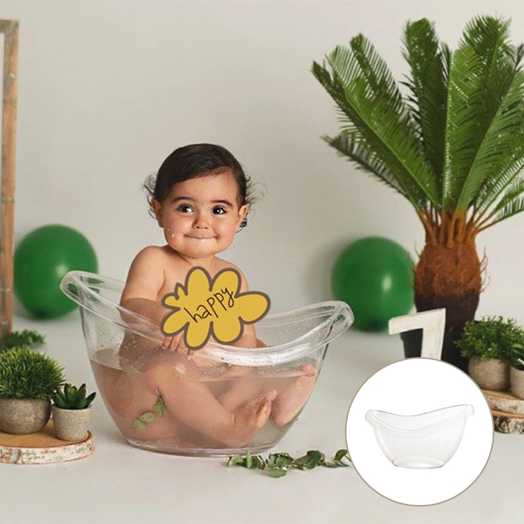 Bé Đạo Cụ Chụp Ảnh Trong Suốt Nhựa Dẻo Sữa Mini Bồn Tắm Cho Bé Phòng Thu Đạo Cụ Chụp Ảnh Cũi Cho Buổi Chụp Hình