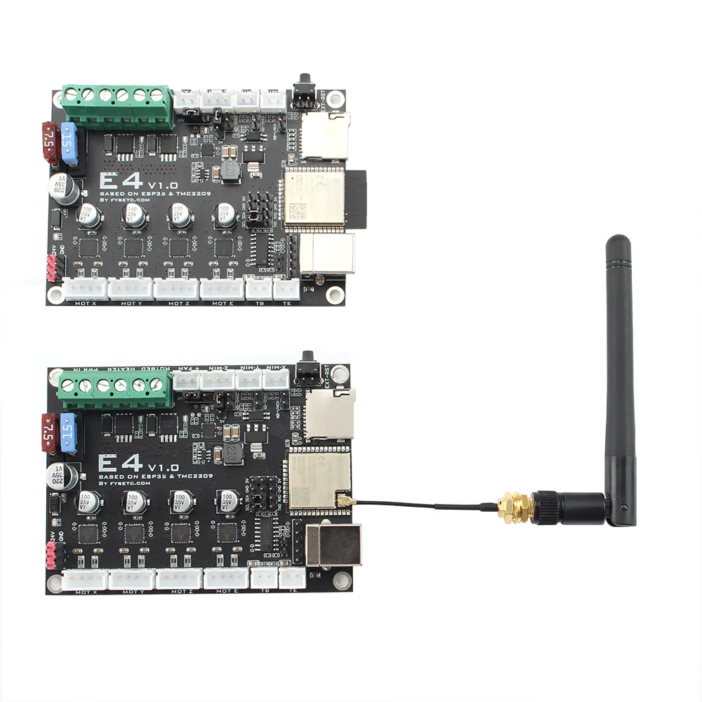 FYSETC E4 ボード Wi-Fi および Bluetooth 内蔵 4 個 TMC2209 240MHz 16M フラッシュ 3D プリンタ制御ボードベース 3D プリンタ用