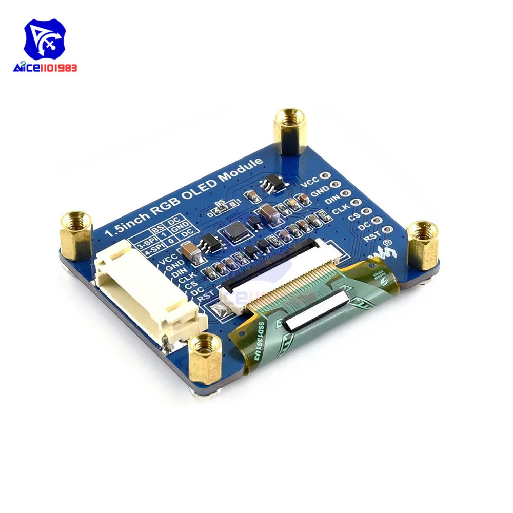 Diymore-Módulo de pantalla OLED RGB de 1,5 pulgadas, 128x128, interfaz SPI de alto Color de 16 bits, controlador SSD1351 para Raspberry Pi/Jetson Nano