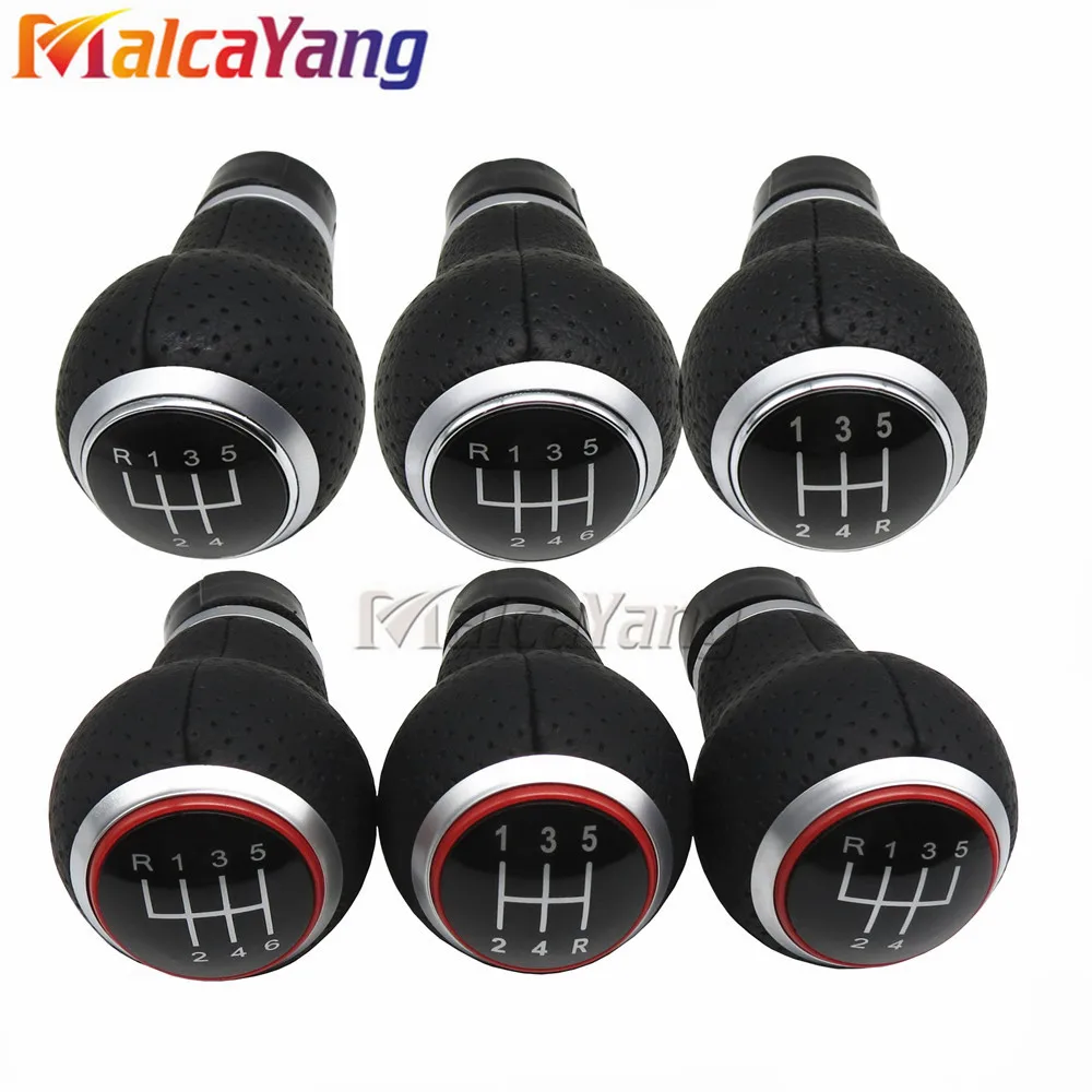 Cho Xe Audi A3 S3 8P 2003-2013 A4 S4 Q5 S-Dòng 2007-2015 Da Sang Số xe Bánh Răng Chuyển Dịch Núm 12Mm 5/6 Tốc Độ Tay Cầm