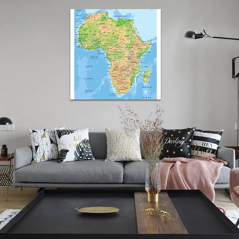 90*90Cm Phi Bản Đồ Địa Hình 2016 Phiên Bản Tranh In Canvas Nghệ Thuật Áp Phích Và In Hình Nhà Trang Trí Phòng Khách Giảng Dạy nguồn Cung Cấp