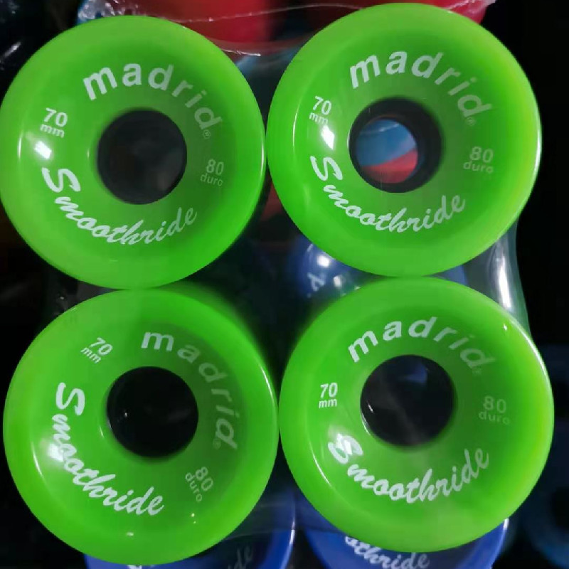 4 pièces 70mm 51mm 80 dur Longboard roue pour 70mm Skateboard pneu 80A Durable élastique PU Ruedas pour route rue Skate Board Rodas