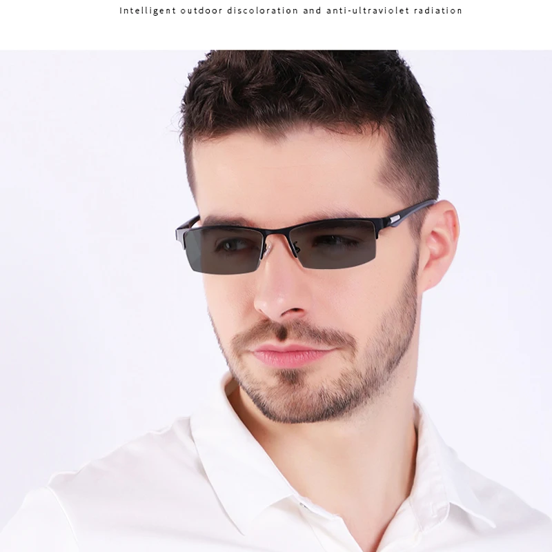 Titanium Transition Photochromic Progressive Reading Glasses Men Hyperopia Presbyopia diopters Outdoor Presbyopia Glasses