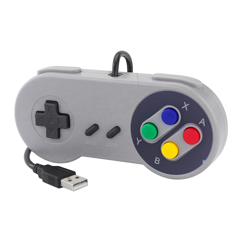 2 Chiếc USB Chơi Game Retro Nút Chơi Game Joystick Điều Khiển Có Dây Cho Linux SNES Máy Tính Chơi Game NESPi RetroPie Windows Raspberry Pi 4B 3B + 3B