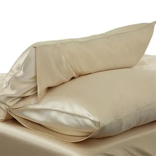 Nữ Hoàng/Vua Lụa Satin Gối Chăn Ga Áo Gối Mịn Nhà Trắng Đen Xám Xanh Da Trời Hồng Bạc