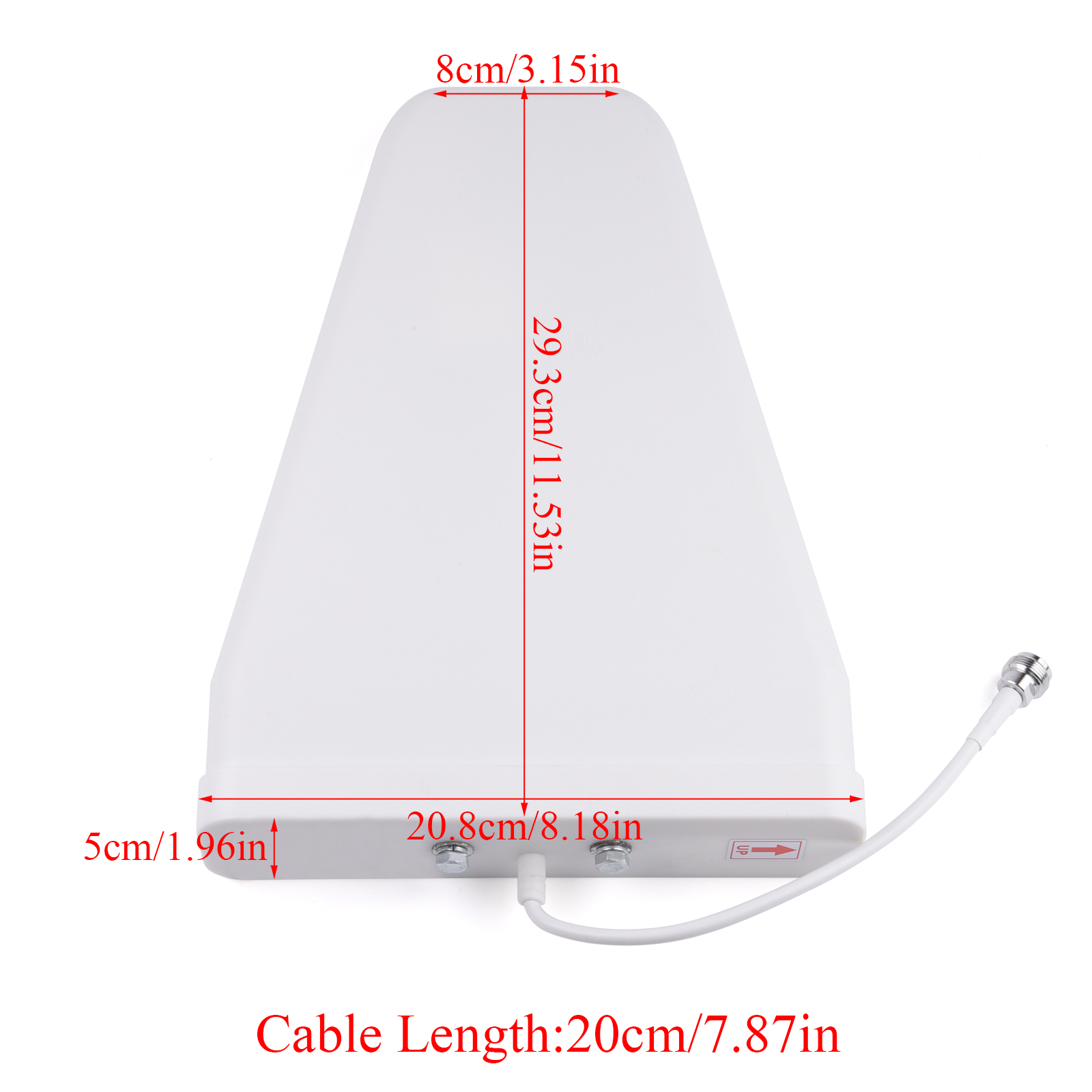 Antenne extérieure 3G 4G 5G 8dBi 800-3700MHz, connecteur N femelle pour amplificateur de répéteur de Signal