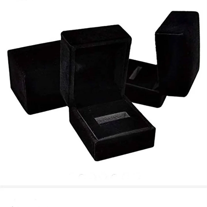Elegant Ring Black Velvet Packing Box