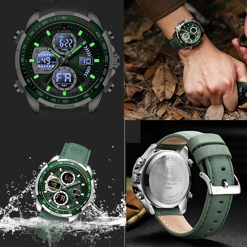 NAVIFORCE – montre-bracelet de Sport pour homme, en acier inoxydable doré, style militaire, à la mode,montre militaire homme,montre homme sport,montre etanche,montre homme luxe grande marque,montres à quartz,montre