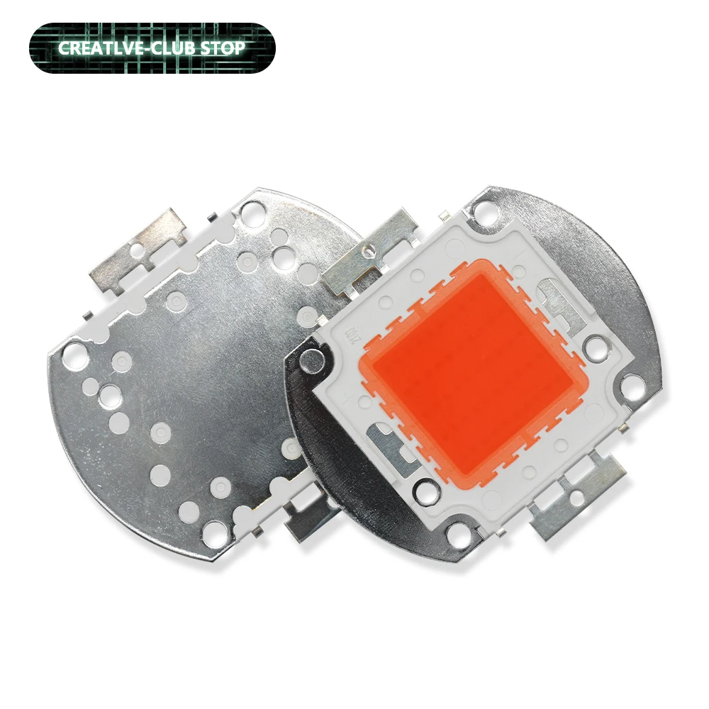Luz LED de cultivo de plantas de 12V y 30V, Chip LED de alta potencia, espectro completo de cultivo 380-840NM, 10W, 20W, 30W, 50W, 100W para cuentas de lámpara de plantas de luz DIY