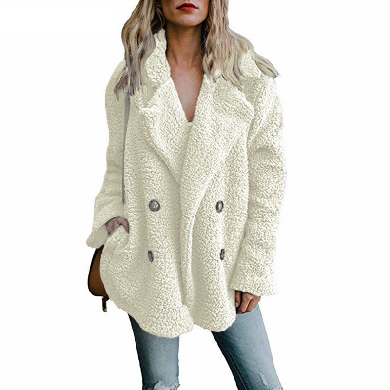 Plush Coat ผู้หญิงฤดูหนาวแจ็คเก็ต Fluffy Teddy Coat หญิงขนแกะประดิษฐ์ฤดูหนาวเสื้อผ้า Manteau Femme