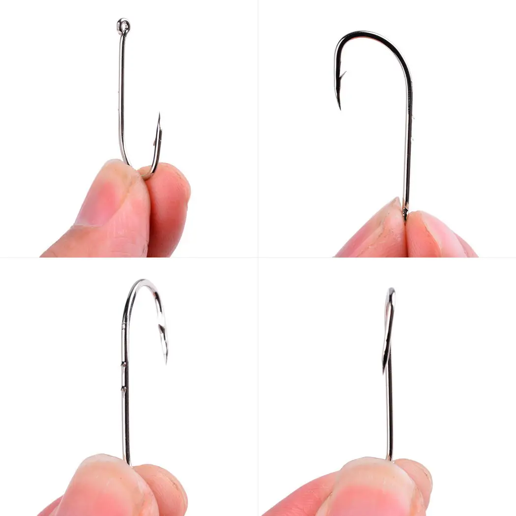 50 / 20 Chiếc Thép Gai Móc Câu Cá Biển Sâu Cá Chép Đơn Vòng Tròn Móc Bộ Bay Phụ Kiện Câu Cá Lưỡi Thép Carbon fishhook