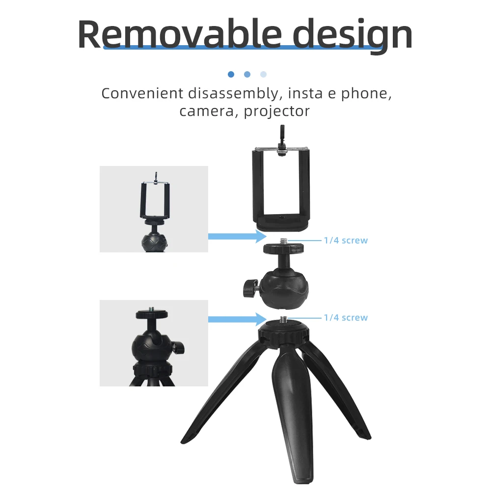 Salange Portable Projector Camera Mobile Phone Mini Tripod Is Suitable For YG300 P62 J9 J15 Projector Other Stable Supports