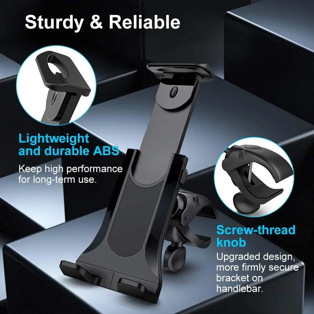 Untoom จักรยานผู้ถือแท็บเล็ตในร่ม GYM ลู่วิ่ง Handlebar Bracket สําหรับแท็บเล็ตโทรศัพท์มือถือรองรับ 4-12 นิ้วอุปกรณ์ iPad