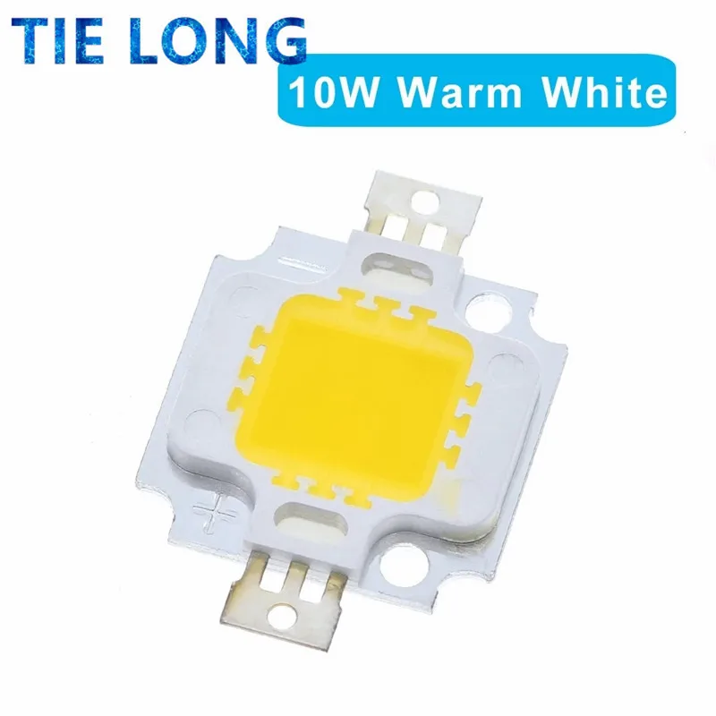 10 개/몫 10W LED 칩 전구 10w led 900lm 따뜻한 흰색 램프 빛 흰색 높은 전력 20*48mli 칩 홍수 램프