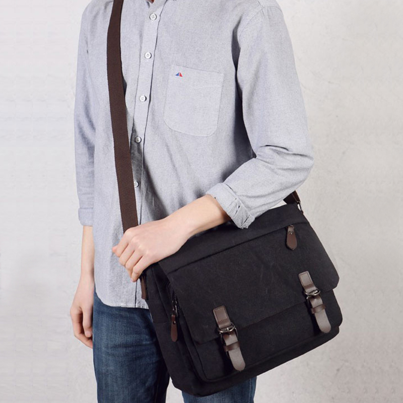 Männer Leinwand Umhängetasche Vintage Marke Business Casual Reise Schulter Tasche Laptop Umhängetaschen Für Mann Bolso Hombre Retro Männlich