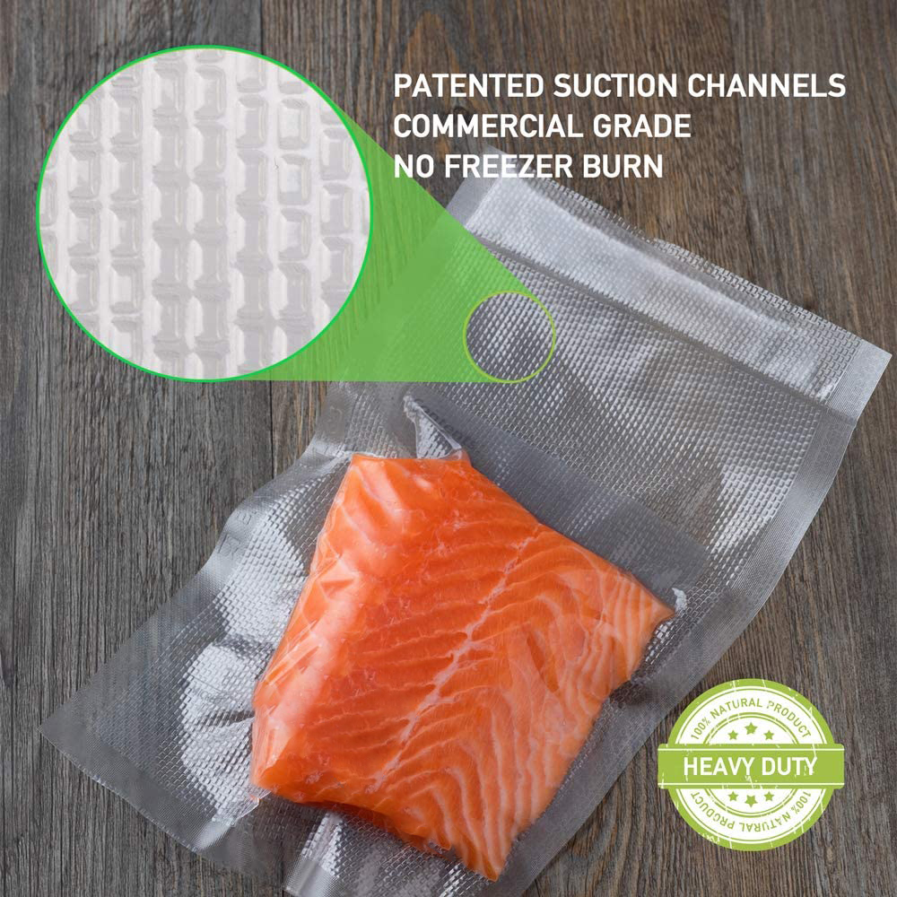 Bolsas selladoras al vacío de 100 cuartos para ahorrar alimentos, sellar una comida, grado, resistente, ideales para almacenamiento de vacíos, preparación de comidas o Sous Vide