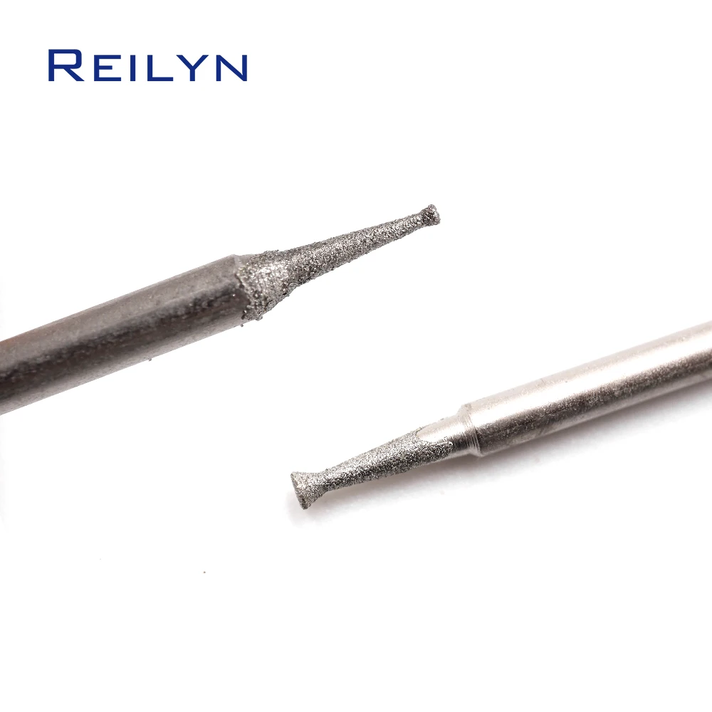 C3-type Fine Grain Emergy Diamond Grinding Burr Teeth Grinding Bits Grinding Abrasive Head for Die Grinder/Dremel/Rotary Tools