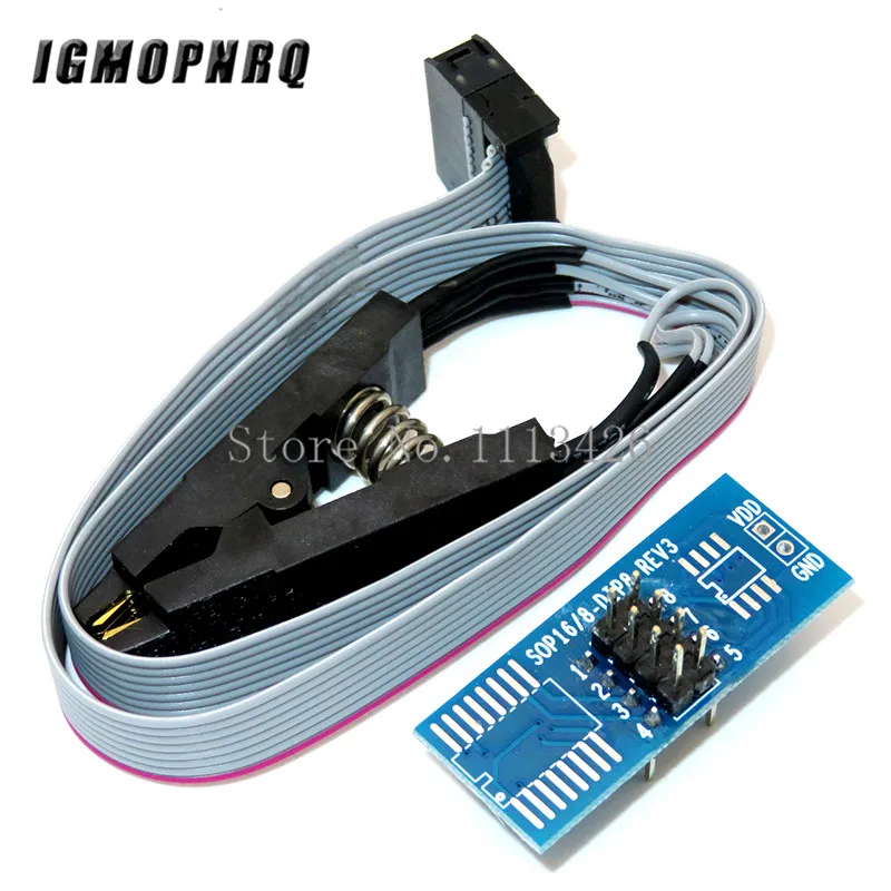 Módulo programador USB BIOS Flash EEPROM serie CH341A 24 25 + Clip de prueba SOIC8 SOP8 para EEPROM 93CXX / 25CXX / 24CXX