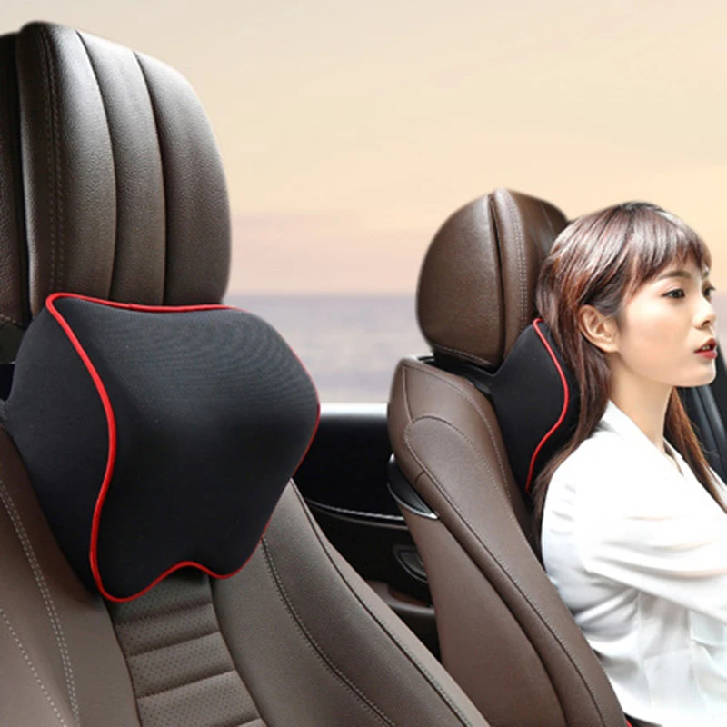 Almohada para reposacabezas de cuello de coche, accesorios para coche, cojín, soporte para cabeza de asiento de coche, Protector de cuello, asiento de automóvil, descanso del cuello, memoria de algodón