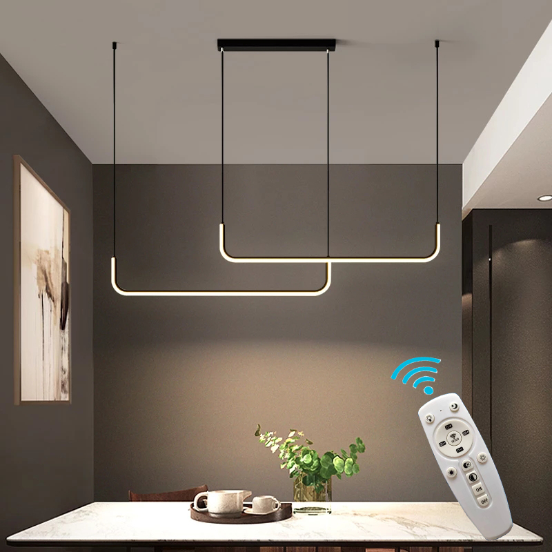 Moderne LED-Deckenleuchter, dimmbar, für Tisch, Esszimmer, Küche, minimalistische Pendelleuchten, Heimdekoration, Beleuchtung, Kronleuchter, Leuchten