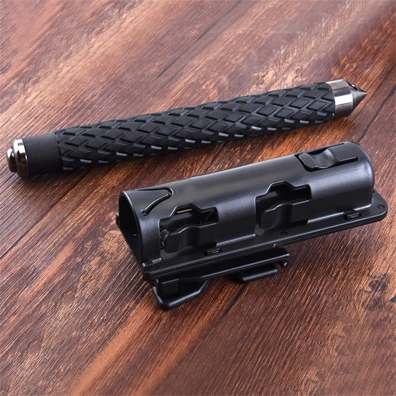360 grad Drehung Versenkbare Taktstock Fall Holster Universal Extensible Baton Halter Selbstverteidigung EDC Außen Survial Werkzeug