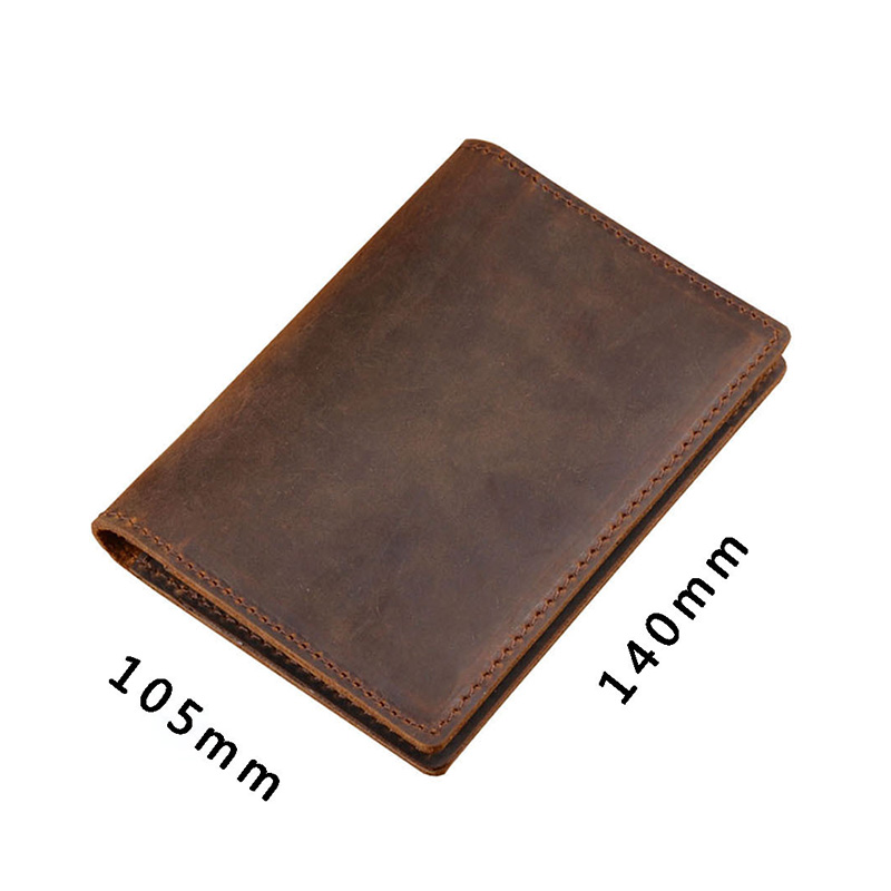Vintage Genuine Leather Passport Case Men Travel Wallet Document Organizer Handmade Cow Leather Covers for Passports