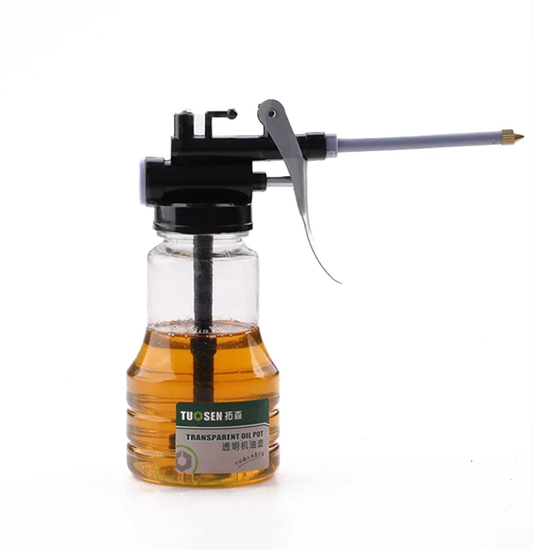 Engrasador para engrase, lata de aceite transparente, lubricación, bomba de alta presión, aceite lubricante, máquina de plástico, pistola de grasa de 250ml