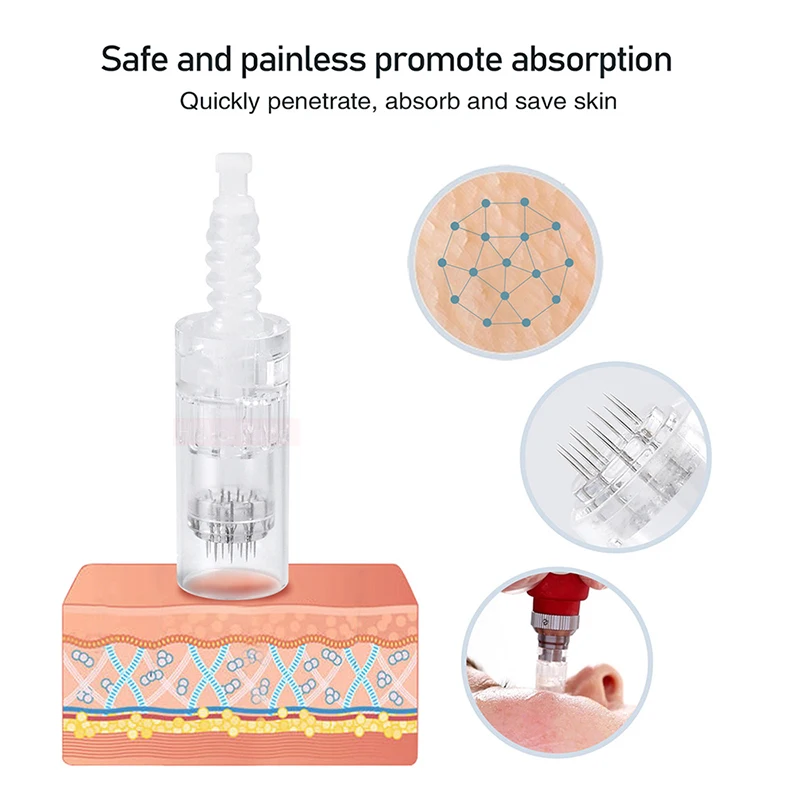 Dr Bút 30 Chiếc Lưỡi Lê Hộp Mực Derma Bút Kim Dùng Một Lần Thay Thế Kim Tương Thích Với Tiến Sĩ Pen Ultima M5 M7 N2 mym Đầu