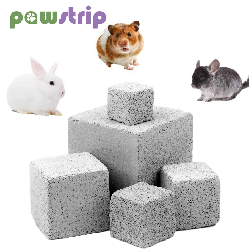 Piedra Molar de dientes Mineral Natural, conejillo de indias, hámster, conejo, piedra de molienda de dientes, cuidado Dental para mascotas pequeñas, juguetes para masticar, suministros para mascotas