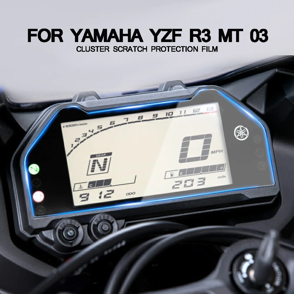 Dành Cho Xe Yamaha YZF R3 MT 03 Xe Máy Cụm Xước Màng Bảo Vệ Màn Hình Chống Trầy Xước Bảo Vệ Bộ Phim Bảng Điều Khiển
