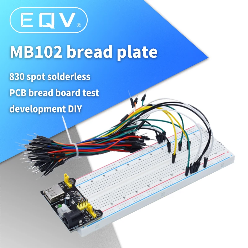 Nuevo MB-102 MB102 placa de pruebas 400 830 puntos sin soldadura PCB Placa de pan prueba desarrollar DIY para SYB-830 de laboratorio arduino