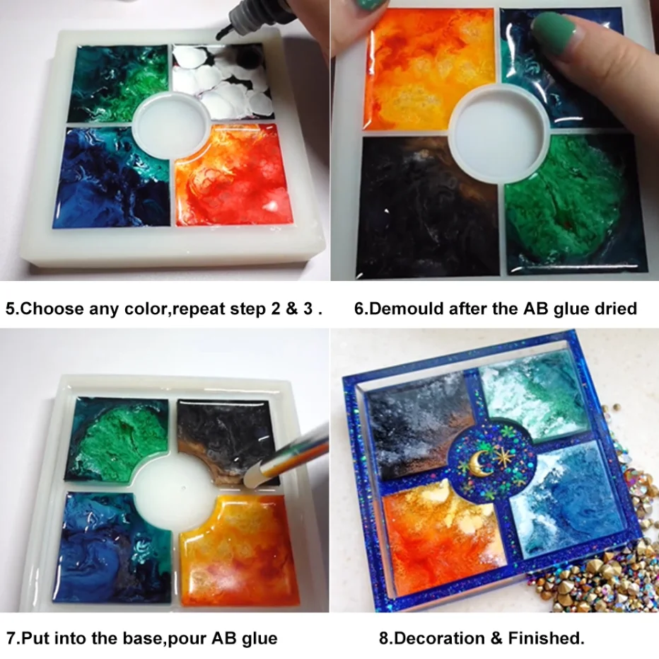 10ml อีพ็อกซี่เรซิ่น Diffusion Pigment เรซิ่นหมึกแอลกอฮอล์ Liquid Colorant Dye Diffusion หมึกสําหรับอีพ็อกซี่ย้อมสีเครื่องประดับทํา
