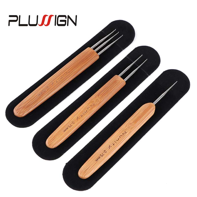 Profeesional Dreadlock Móc Tre Tay Cầm Móc 0.5Mm 0.75Mm 1 Móc 2-Móc Khóa 3-Móc Khóa Kim cho Dreads Khóa Kim 1 Cái/bộ