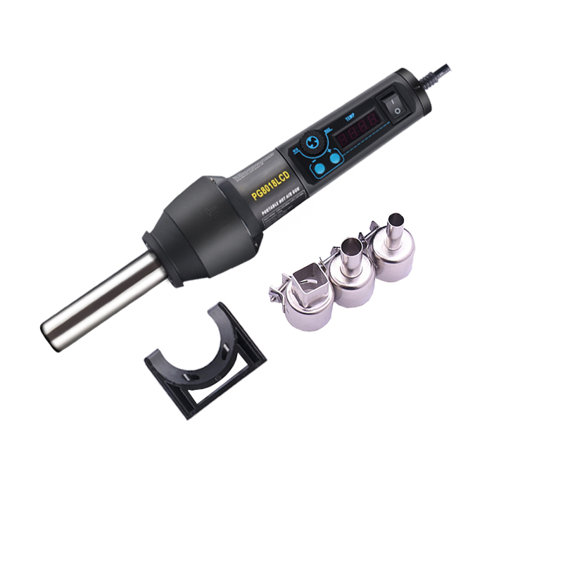 PG8018LCD 220 V/EU US 650W คุณภาพสูงปรับความร้อนอิเล็กทรอนิกส์ HOT AIR GUN Desoldering การประสาน Station IC SMD BGA + หัวฉีด