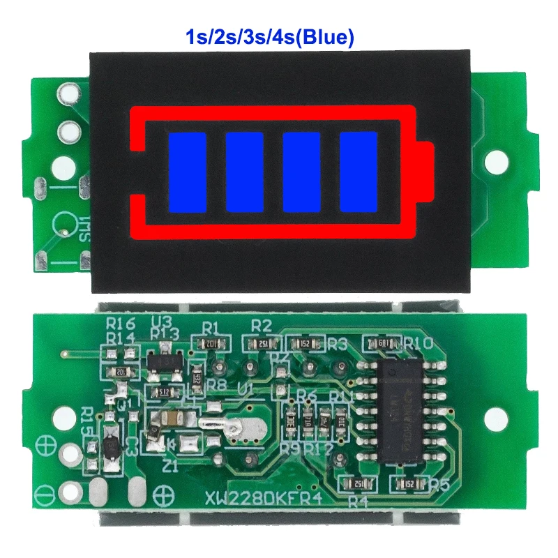 1S-4S-8S シングル 3.7V リチウム電池容量インジケーターモジュール 4.2V ブルーディスプレイ電気自動車バッテリー電力テスターリチウムイオン